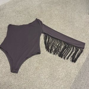 NWT Blue B. Collection One Shoulder Bodysuit